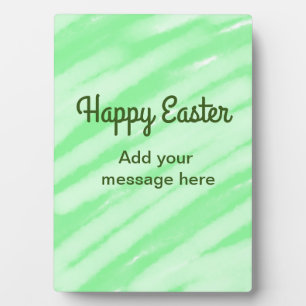 Placa Expositora Colores de agua verdes felices Pascua agregar mens