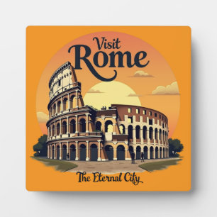 Placa Expositora Colosseo Roma Vintage Design
