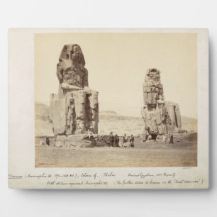 Placa Expositora Colossi de Memnon, estatuas de Amenhotep III, X