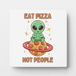 Placa Expositora Come pizza no personas