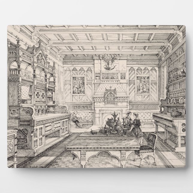 Placa Expositora Comedor, de "Ejemplos de lo antiguo y lo moderno (Frente)