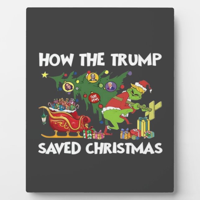 Placa Expositora Cómo salvó Trump a los Navidades (Frente)