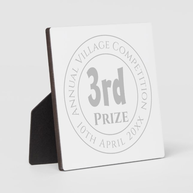 Placa Expositora Competencia 3.ᵉʳ Premio Trofeo (Anverso)