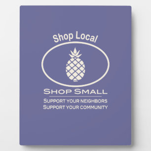 Placa Expositora Compra local, compra piña pequeña