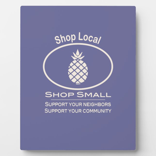 Placa Expositora Compra local, compra piña pequeña (Frente)