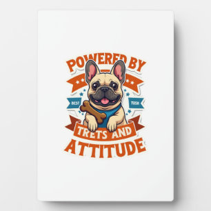 Placa Expositora Con Energía de Golosinas y Actitud Bulldog Francés