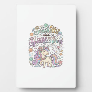 Placa Expositora Conchas de unicornio y cuernos brillantes Vector P