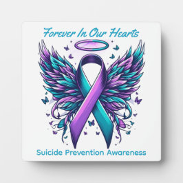 Placa Expositora Conciencia sobre el suicidio Memorial de recuerdo 