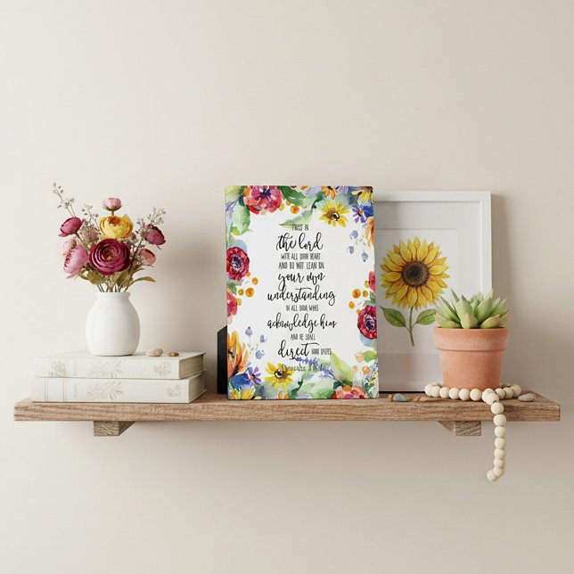 Placa Expositora Confía en el Señor floral  (Subido por el creador)