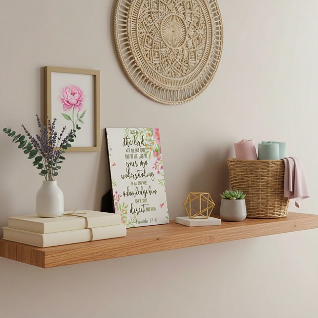 Placa Expositora Confía en el Señor floral  (Subido por el creador)