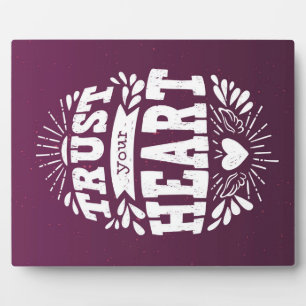 Placa Expositora Confía en tu corazón