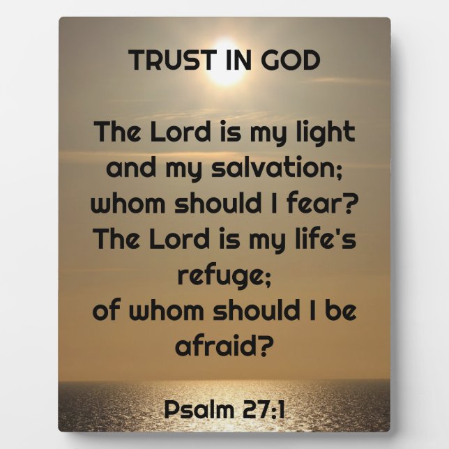 Placa Expositora Confianza en Dios Tabletop Plaque con Easel (Frente)