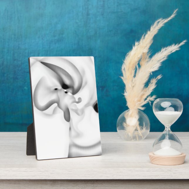 Placa Expositora Congelado: Gris abstracto, blanco y negro (Lado)