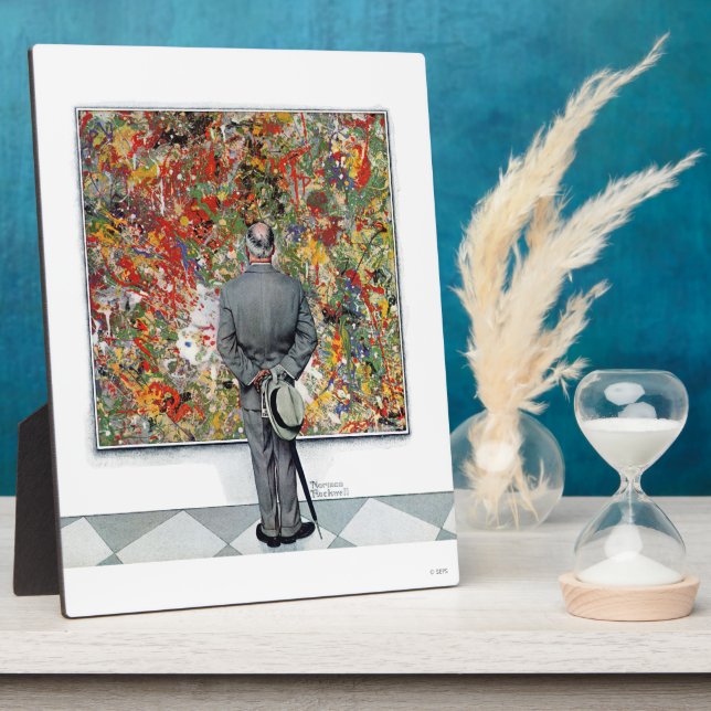 Placa Expositora Connoseur de arte por Norman Rockwell (Lado)