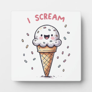 Placa Expositora Cono de helado I Scream con grageas