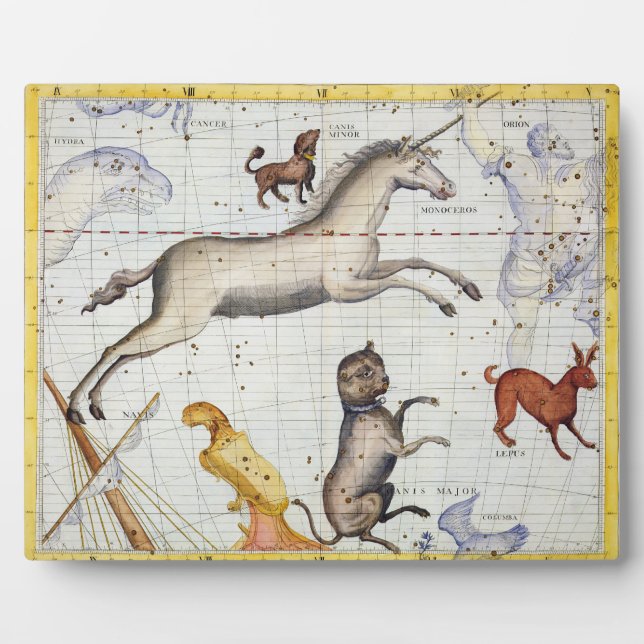 Placa Expositora Constelación de Monoceros con Canis Major y Mi (Frente)