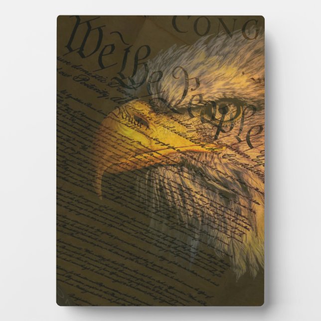 Placa Expositora Constitución con águila calva (Frente)
