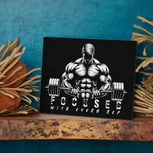 Placa Expositora Construcción de cuerpo-fitness