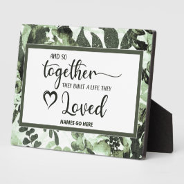 Placa Expositora Construyeron Una Vida Que Les Encanta La Plaque De