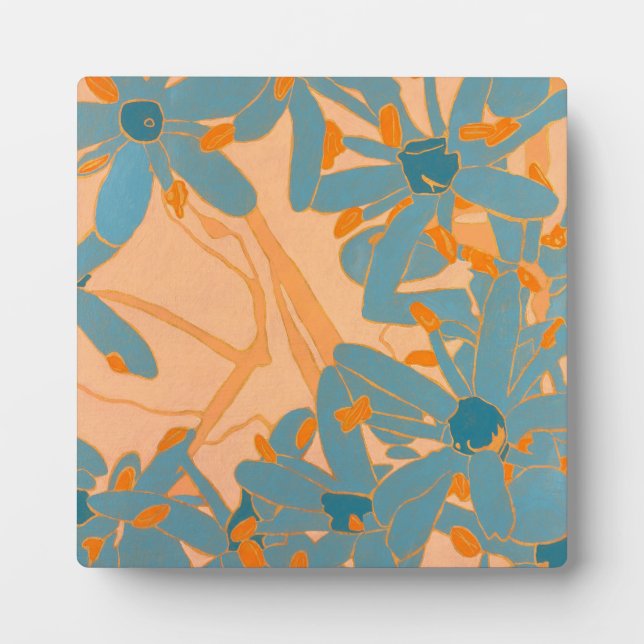 Placa Expositora Contemporary Leaf Design in Peach (Frente)