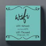 Placa Expositora Contraseña de información WIFI del visitante invit<br><div class="desc">Este diseño fue creado a través del arte digital y puede ser personalizado en el área que proporciona cambiando la foto y/o el texto. O puede personalizarse eligiendo la opción de hacer clic en el personalizar y borrar o cambiar el color del fondo, agregar texto, cambiar el color o estilo...</div>