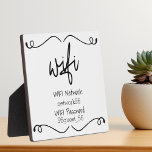 Placa Expositora Contraseña de información WIFI del visitante invit<br><div class="desc">Este diseño fue creado a través del arte digital y puede ser personalizado en el área que proporciona cambiando la foto y/o el texto. O puede personalizarse eligiendo la opción de hacer clic en el personalizar y borrar o cambiar el color del fondo, agregar texto, cambiar el color o estilo...</div>