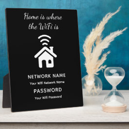 Placa Expositora Contraseña WiFi personalizada y red para invitados