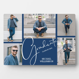 Placa Expositora Control de graduación azul multifoto