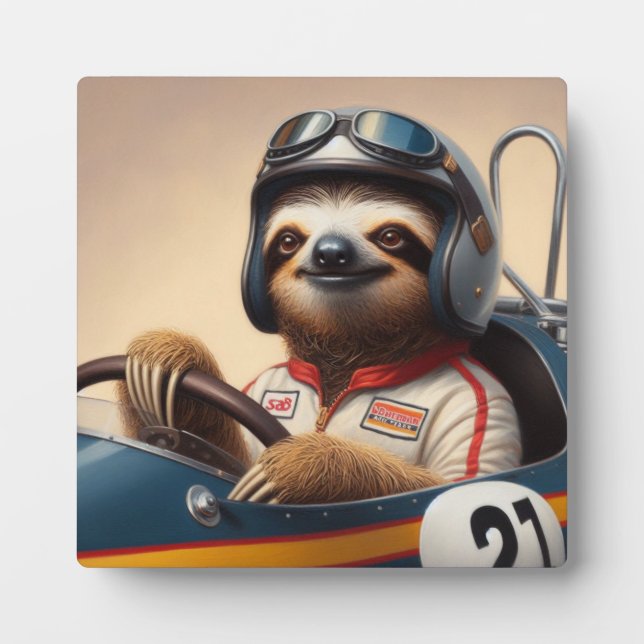 Placa Expositora Controlador de racecar Sloth (Frente)