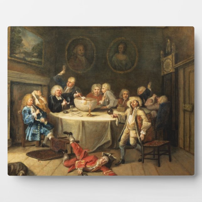 Placa Expositora Conversación moderna de medianoche (Frente)