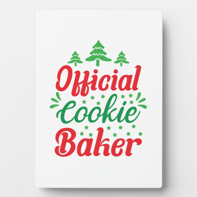 Placa Expositora Cookie Baker oficial de arte de Navidad (Frente)