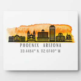 Placa Expositora Coordenadas del mapa de líneas aéreas de Phoenix