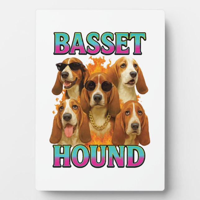 Placa Expositora Copia de Basset Hound (Frente)