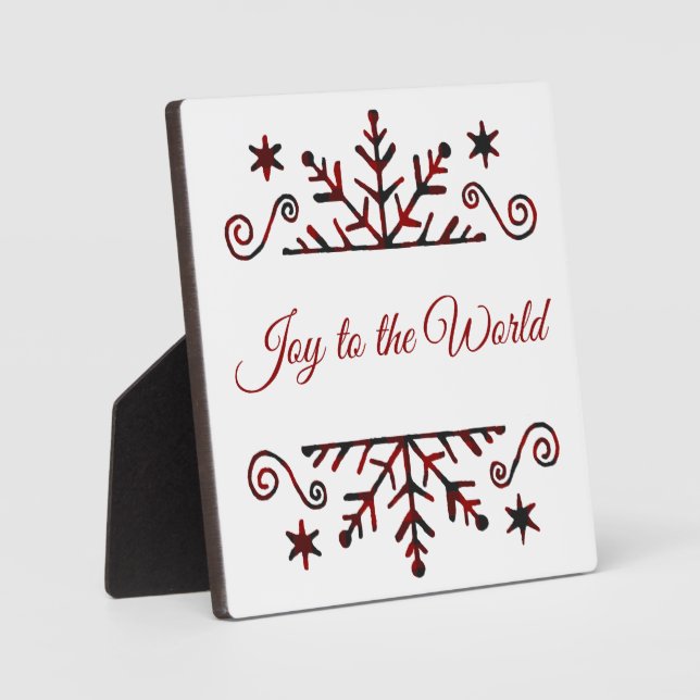 Placa Expositora Copo de nieve a cuadros (Anverso)