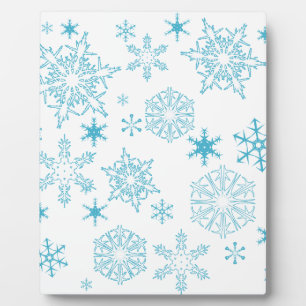 Placa Expositora copos de nieve azules