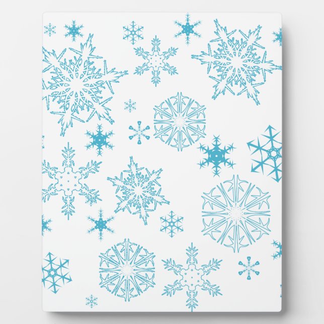 Placa Expositora copos de nieve azules (Frente)