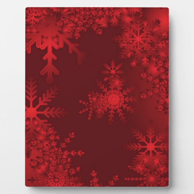 Placa Expositora Copos de nieve rojos (Frente)