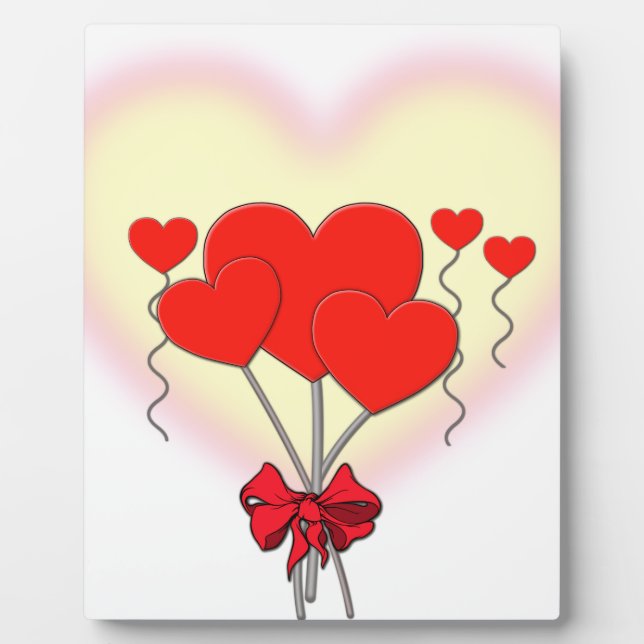 Placa Expositora corazón corazones amor romántico personalizado (Frente)