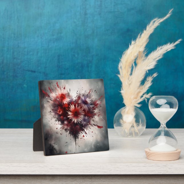 Placa Expositora Corazón florido (in situ)