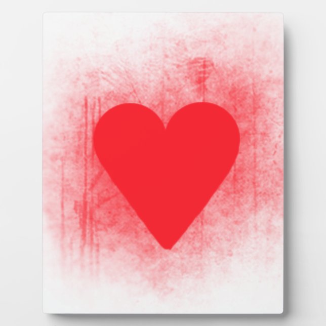 Placa Expositora Corazón rojo (Frente)