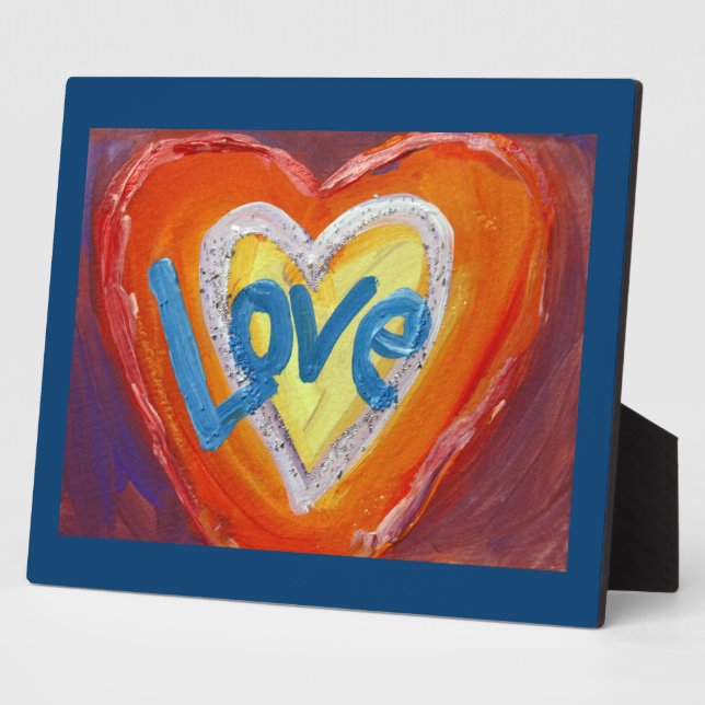 Placa Expositora Corazones de amor Ropa Pintando Poema Plaque (Lado)