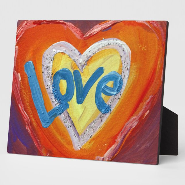 Placa Expositora Corazones de amor Ropa Pintando Poema Plaque (Lado)