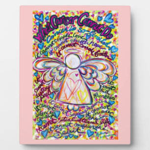 Placa Expositora Corazones de primavera cáncer Angel Pintar poema P
