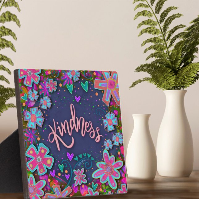Placa Expositora Corazones Florales Motivacionales Amabilidad Inesp (Subido por el creador)