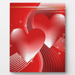Placa Expositora Corazones rojos