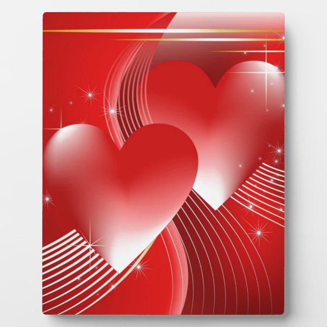 Placa Expositora Corazones rojos (Frente)