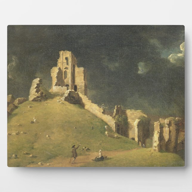 Placa Expositora Corfe Castle, Dorset, 1764 (oil on canvas) (Frente)