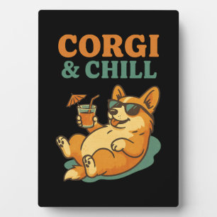 Placa Expositora Corgi y Relajarse