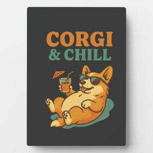 Placa Expositora Corgi y relájate