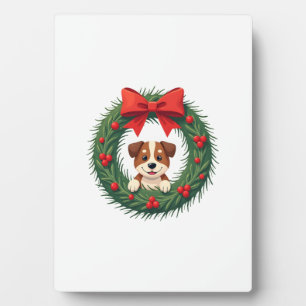 Placa Expositora Corona de Navidad de Nariz de Perro Bonito Mamá Pe